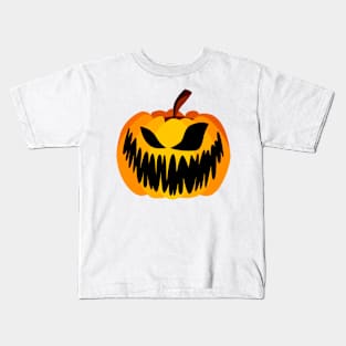 Scary Pumpkin Face Kids T-Shirt